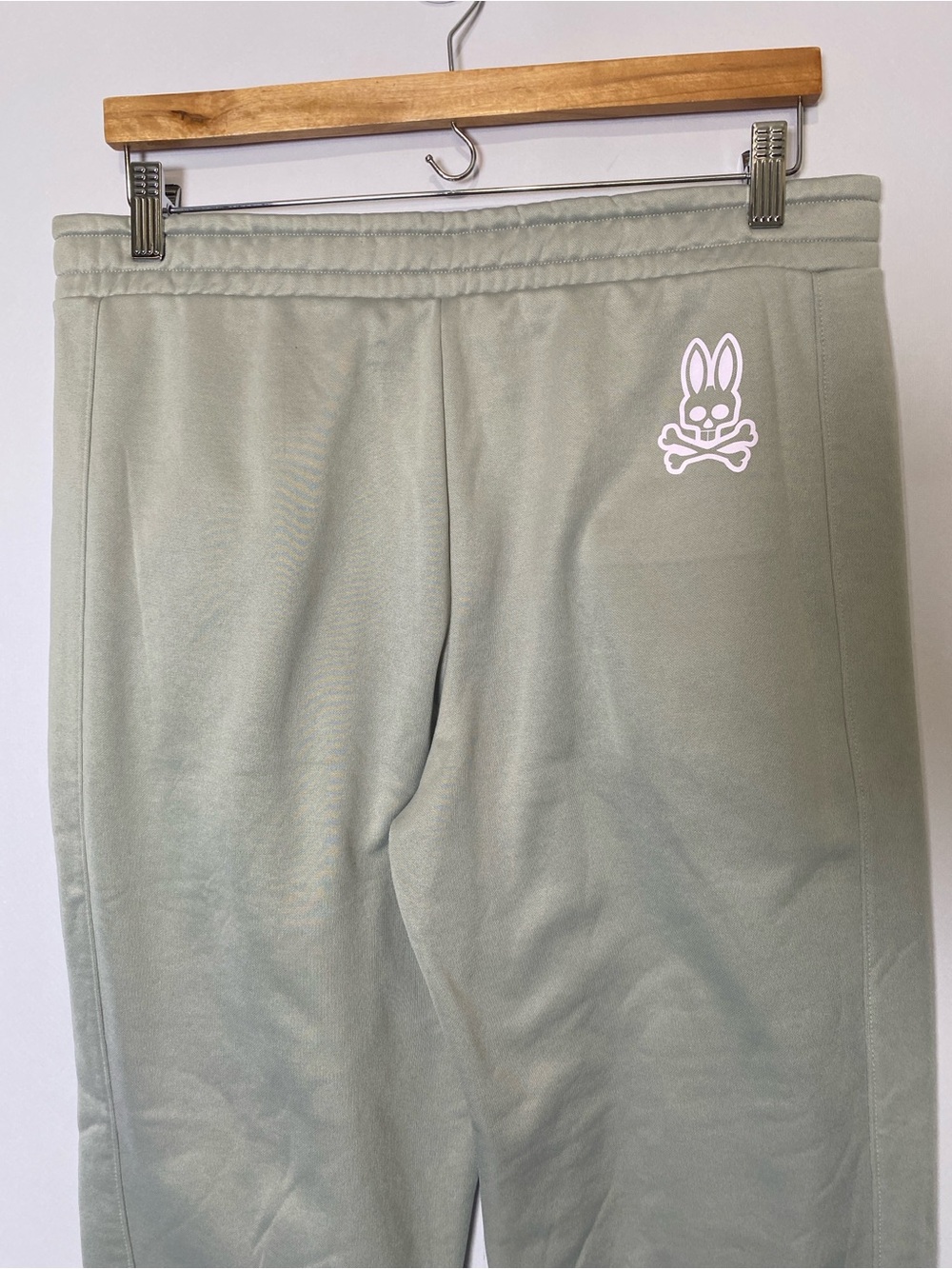 Psycho Bunny Jogger Sweatpants Pink Logo Gray Comfy Streetwear Fleece L Men - Picture 5 of 11